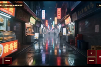 create a custom fmv or HTML using ai video and codex