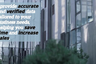 provide b2b lead generation, web research and email list