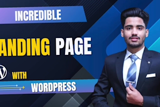 develop an incredible landing page with wordpress