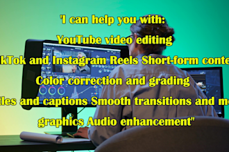 professionally edit youtube videos, reels and shorts