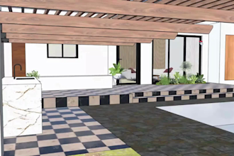 design modern house floor plan and architectural concept