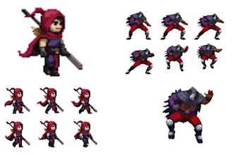 do pixel art character pixel spritesheet animation sprite rpg video game assets