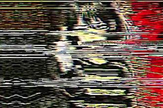 create dark glitch anime cover art with surreal vibes