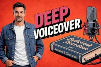 narrate and edit your audiobook to acx standards with deep masculine voice over