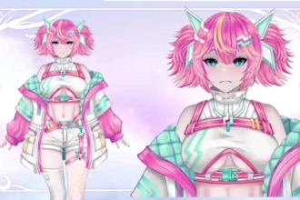 design a professional anime avatar for streaming