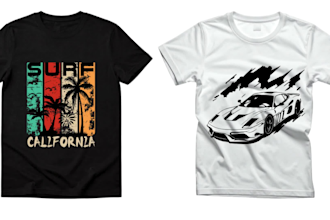 create stylish aesthetic t shirt design for your brand