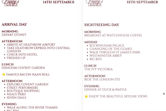plan a personalised travel itinerary for your next dream vacation