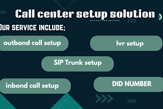 build and setup sip trunk voip 3cx, did number, call center