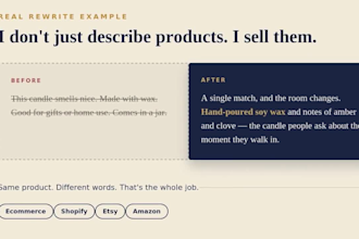 write SEO product descriptions and website copy that sells