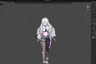 design rig 3d vtuber model live2d anime model vtuber vroid vrchat avatar vrm fbx