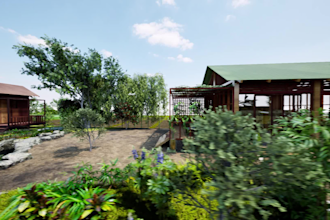 do 3d building and landscape