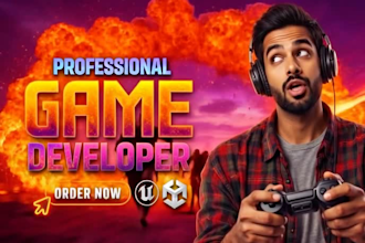 develop 3d multiplayer, unity game development, 2d 3d mobile game prototype, mmo