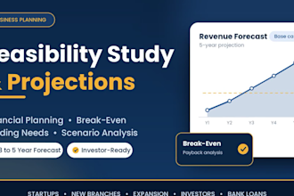 prepare a business feasibility study with financial projections