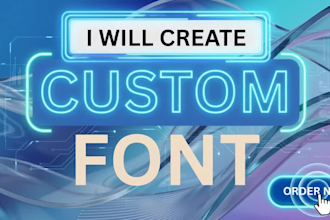 create custom font, typography, typeface, ttf, otf font design for your brand