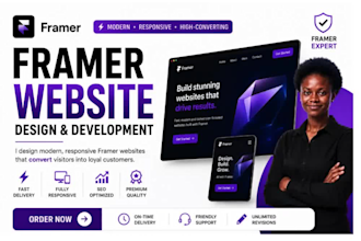 design framer website, fix framer website design develop framer website