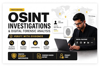 conduct professional osint and online investigations