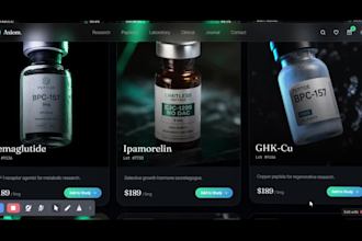 design fda compliant peptide website peptide research website with coa download