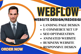 build webflow website development, animated webflow, webflow design