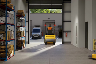 do 3d warehouse industrial facility animation and architectural logistics video