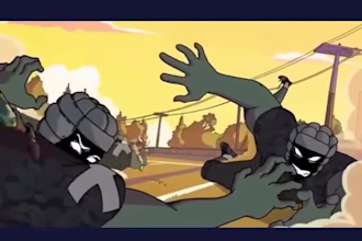 2d music video, cartoon music video, anime animation, 2d line art animation