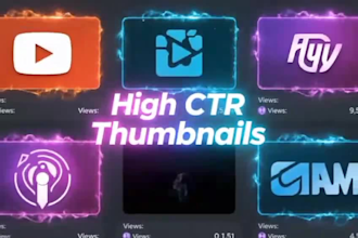 design pro eye catching youtube thumbnail that boost CTR
