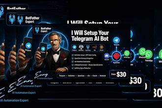 setup openclaw telegram bot API botfather n8n automation ai chatbot