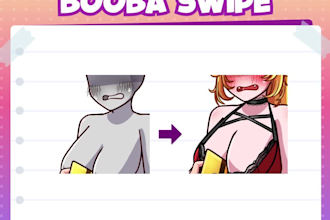 draw an animated ych booba swipe emote with your character