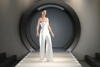 fashion animation, 360 clothing showcase, digital apparel, and virtual runway