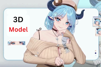 create custom 3d model for your music video, 3d character rigging and animation