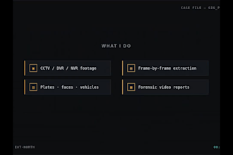 do forensic video enhancement, cctv analysis and forensic video report