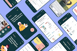 design a modern mobile app UI UX for ios and android in figma