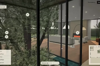create an interactive 3d animated website using threejs,