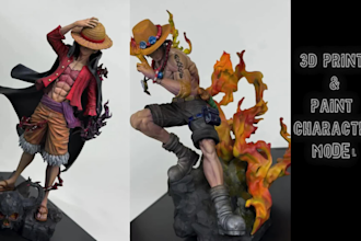 3d print hand painting  and ship 3d character miniature model anime figure model