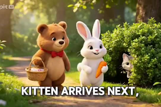 create intro and outro video logo animation podcast banners for kids youtube