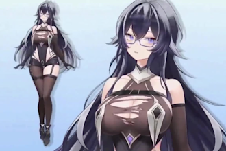 design a professional live2d vtuber model for streaming and vtube studio