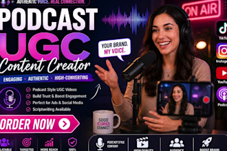create a british ugc or podcast video for beauty health or medical ads