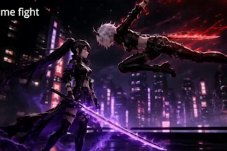 create an explosive ai anime fight scene and battle video vfx and cinematic
