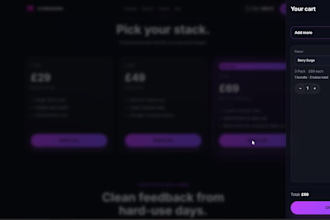 create a product landing page with shopify cart and bundle integration