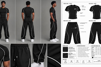 design sportswear tech pack activewear design leggings techpack gymwear