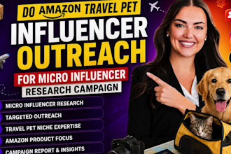 do amazon travel pet influencer outreach for micro influencer research campaign