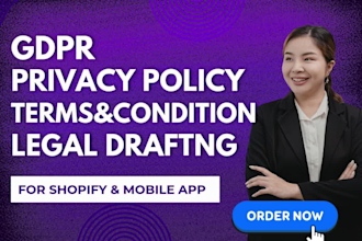 create gdpr privacy policy for shopify and mobile app