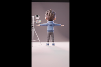 create stylized 3d cartoon character