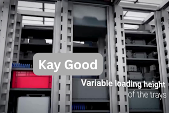 design 3d warehouse automation, production line, storage system animation video