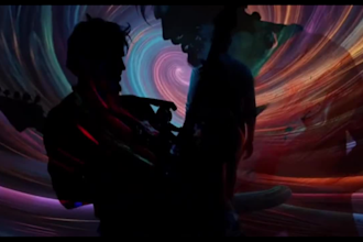 create a trippy psychedelic video hand drawn  conceptual animated music video