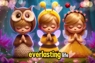 create colorful animated songs for kids to earn 10k