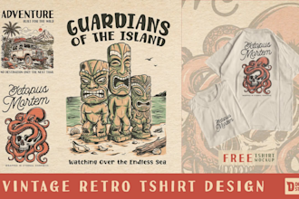 create a custom vintage retro tshirt design