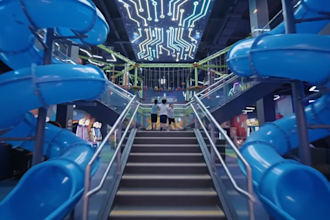 design 3d family entertainment center, indoor playground, arcade, gaming center