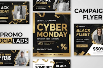 design black friday cyber monday black friday landing page campaign flyer