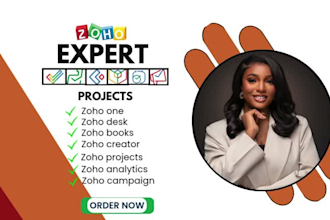 do any task of zoho CRM books creator projects zoho campaign and analytics