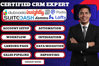 setup and automate honeybook dubsado podio lofty kommo suitedash crm integration